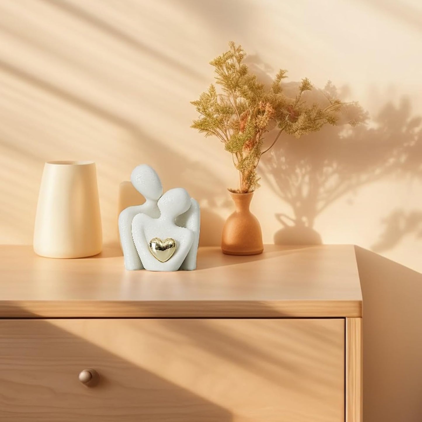 Figurine Couple Romantique Blanc Amour