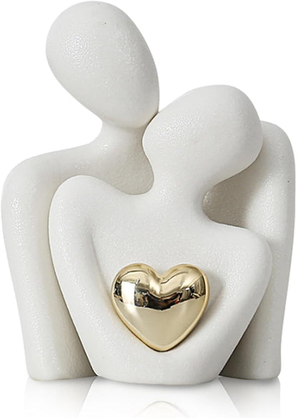 Figurine Couple Romantique Blanc Amour